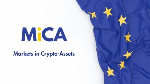 Markets in Crypto-Assets visual with European Union flag, representing compliance for MiCA Licensed Crypto Companies