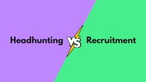 headhunting vs recruitment split image